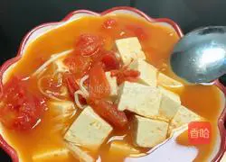 Reduced fat tomatoes Illustration of how to make tofu soup 6