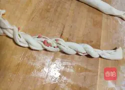 Illustration of how to make green onion and ham rolls 19