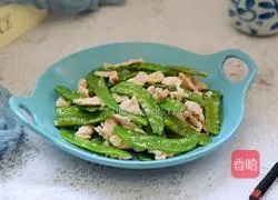 Illustration of how to make fried meat with snow peas 13