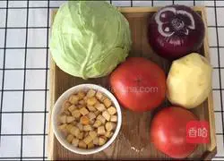 The version with scallops instead of beef - borscht recipe 1