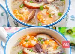 Winter Melon, Shrimp and Mushroom Soup Recipe Illustration 4