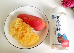 Illustration of how to make sweet potato and white fungus soup 3