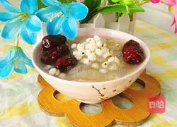 Illustration of how to make barley, red dates and white fungus soup 13