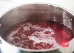 Peach Gum Saponaria Mi Xueyan Illustration of how to make purple sweet potato soup 11