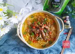 Illustration of how to make fat beef in golden soup 9