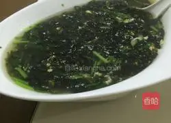 Illustration of how to make seaweed and egg soup 4
