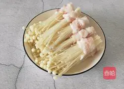 Fat Cow Illustration of how to make enoki mushrooms 1