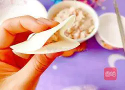 Illustration of how to make healthy persimmon and wheat ear-shaped dumplings 8