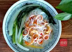 Illustration of how to make seafood rice noodles 9