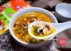 Illustration of how to make pork slices in sour soup 17