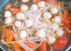 Illustration of how to make tomato and chicken breast meatball soup 6