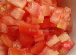 Illustration of how to make tomato and egg soup 1