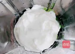 Illustration of how to make green yogurt smoothie (removing heat) 5