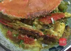 Illustration of how to make curry crab 6