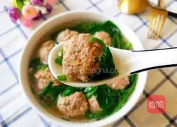 Agaricus, vegetable and meatball Illustration of how to make soup 1