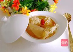 Snow pear and white fungus soup recipe 11