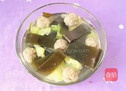 Illustration of how to make kelp, cabbage and beef meatball soup 13