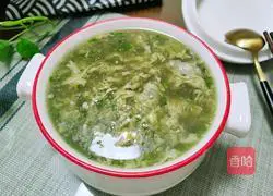 Illustration of how to make shepherd's purse root and egg drop soup 12