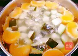 Illustration of how to make rock sugar citrus and winter melon peel 6