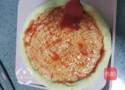 Illustration of how to make bacon pizza 13