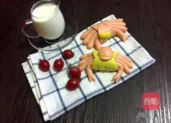 Illustration of how to make crab steamed buns 11