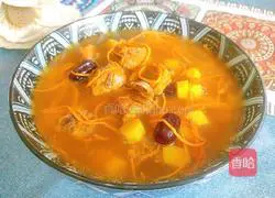 Cordyceps sinensis Illustration of how to make yam pork ribs soup 1