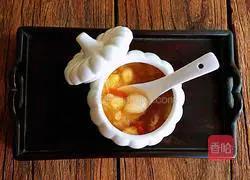 Tremella lily and ginkgo soup Illustration of practice 15