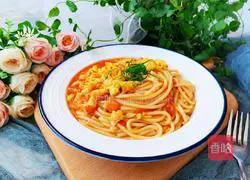 Illustration of Italian recipes for tomatoes and eggs 15