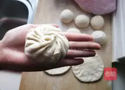 Illustration of how to make pork and tofu stuffed buns 13