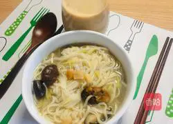Illustration of how to make seafood noodles 4