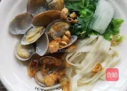 Clam Green Vegetable Noodles Illustration of how to do it 10