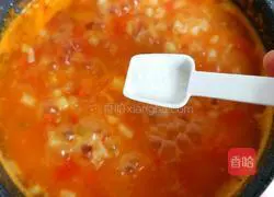 Illustration of how to make mushroom soup with tomato sauce 14