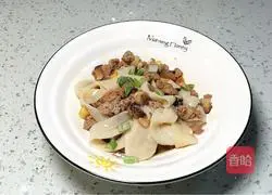 Illustration of how to make noodles with mushroom and minced meat 8