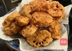 Illustration of how to make fried lotus root box 7