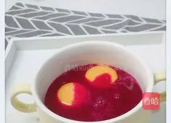 Illustration of how to make pitaya custard for baby food supplement 2