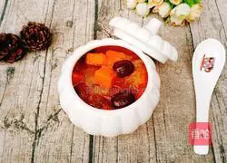 Illustration of how to make red dates, pumpkin and white fungus soup 11