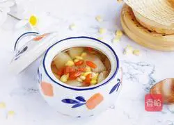 Illustration of how to make snow pear and corn stewed with rock sugar 9