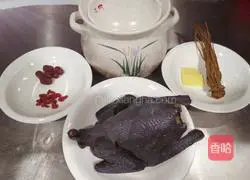 Illustration of how to make Angelica black chicken soup 1