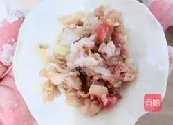 Illustration of how to make dumplings stuffed with pork and pickled cabbage 10