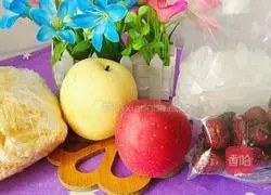 Illustration of how to make apple, snow pear and white fungus soup 1