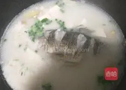 How to make crucian carp tofu soup Illustration 13