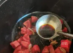 Illustration of how to make tomato and egg noodles 9