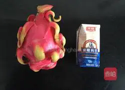 Dragon fruit milkshake Illustration of how to do it 1