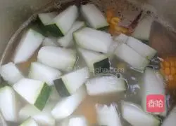 Winter Melon and Corn Pork Ribs Soup Recipe Illustration 3