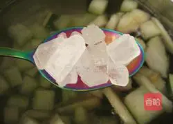 Illustration of how to make rock sugar lotus mist winter melon rind 7