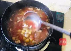 Illustration of how to make hand-rolled noodles with beef soup and potatoes 1