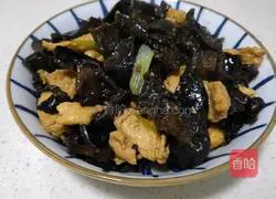Fried meat with black fungus Practice illustration 5