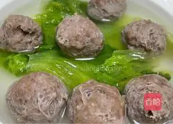 Beef Ball Lettuce Soup Illustration of how to do it 8