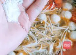 Illustration of tomato and chicken breast meatball soup 7