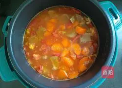 Illustration of tomato and beef braised pasta 4